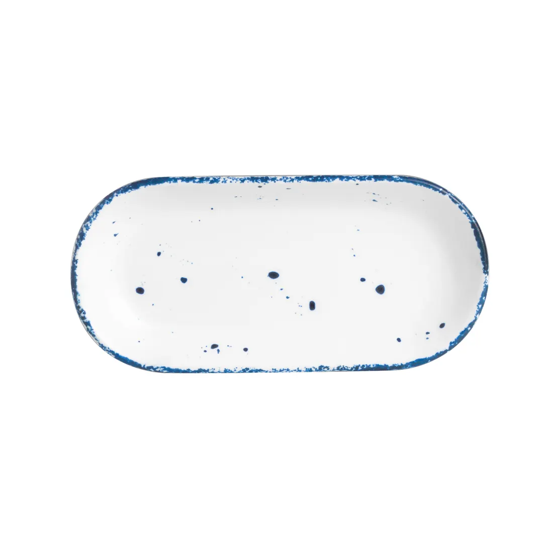 Steelite A330P003 - Celery Tray, 7-5/8" Oblong Fully Vitrified China, Matte White - 1 Dozen