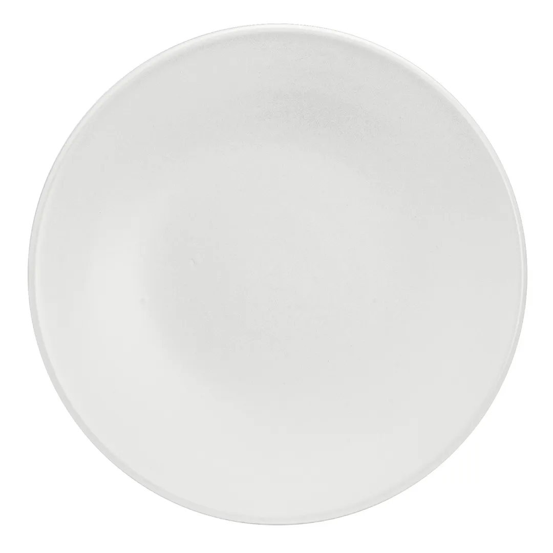 Steelite A900P092 - 6" Round Coupe Rim China Plate, Vitrified Anfora, Sedona White Finish - 1 Dozen