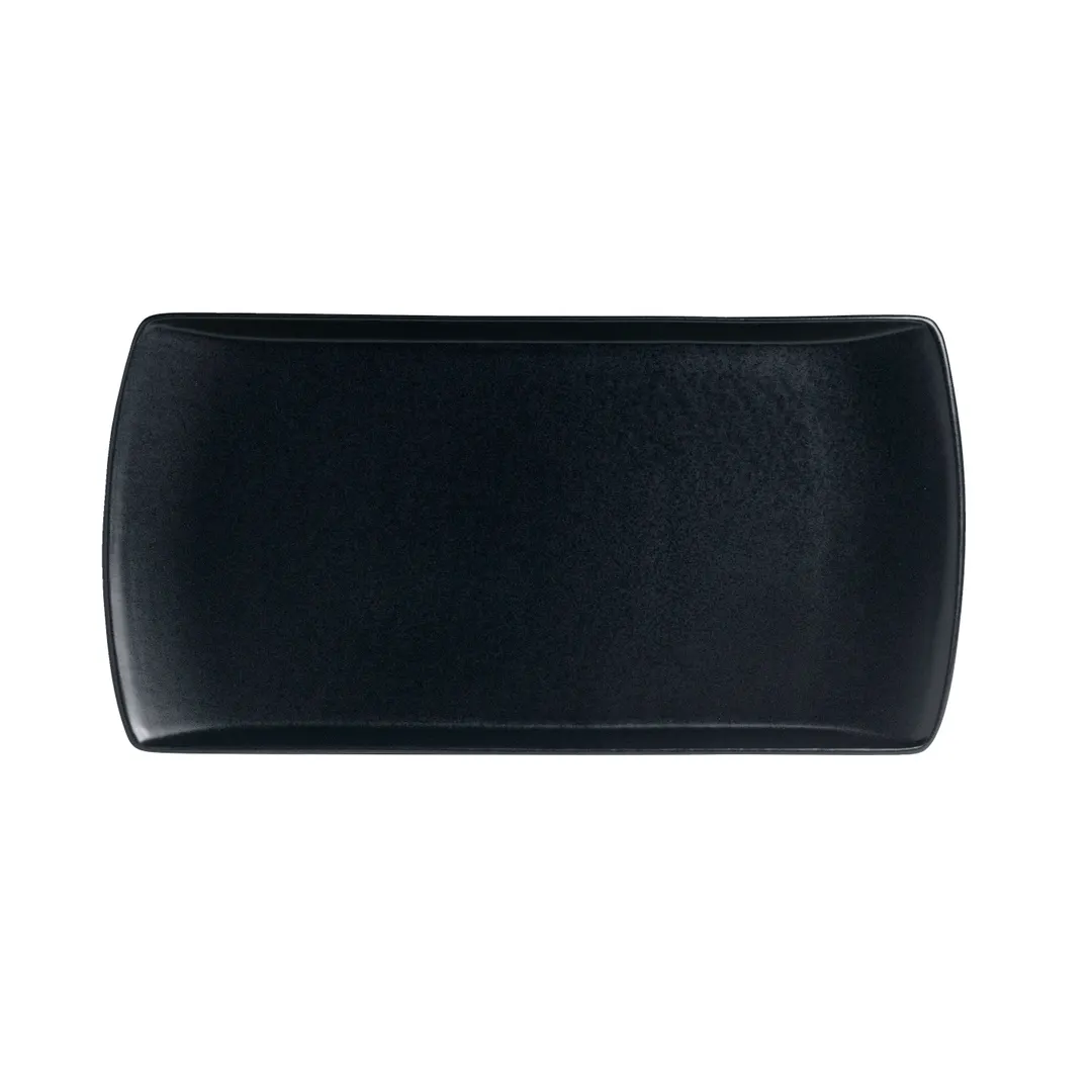 Steelite A901P053 - Slider Tray, 11-3/8" x 6" Fully Vitrified China, Sedona Black - 1 Dozen