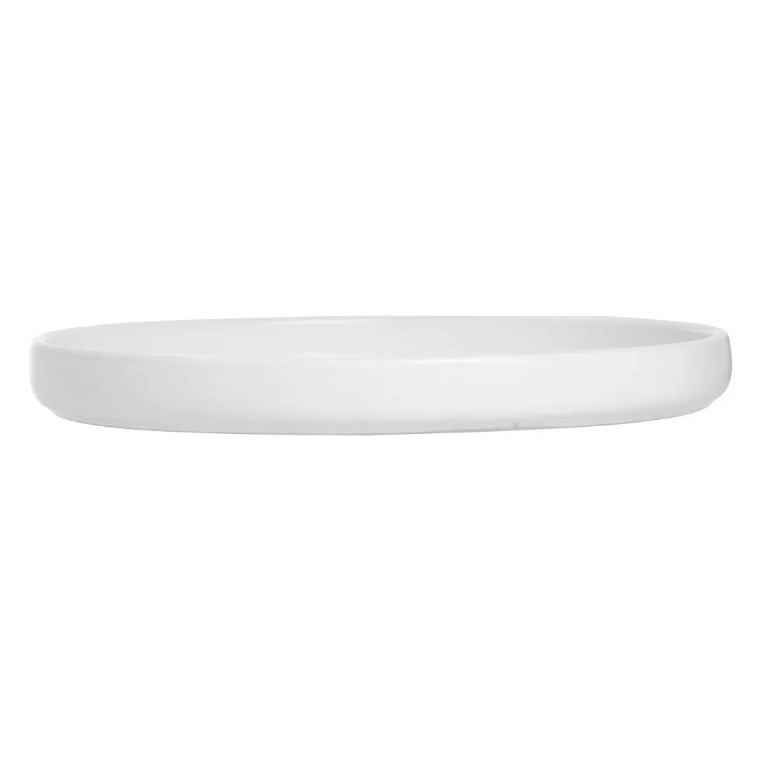 Steelite A910P257 - Round 10-5/8" Stackable Vitrified China Tray, Anfora Crete Matte White - 1 Dozen