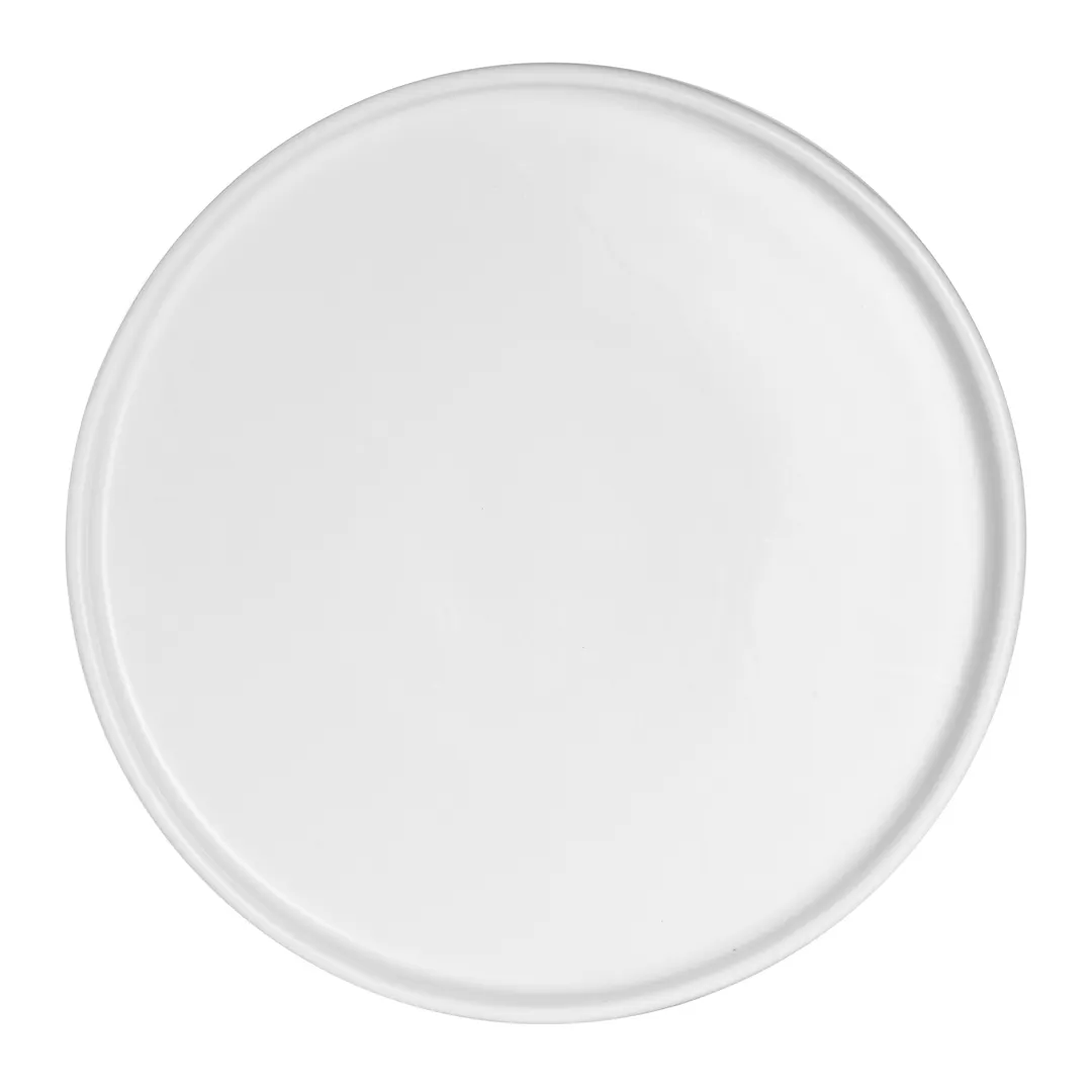 Steelite A910P257 - Round 10-5/8" Stackable Vitrified China Tray, Anfora Crete Matte White - 1 Dozen