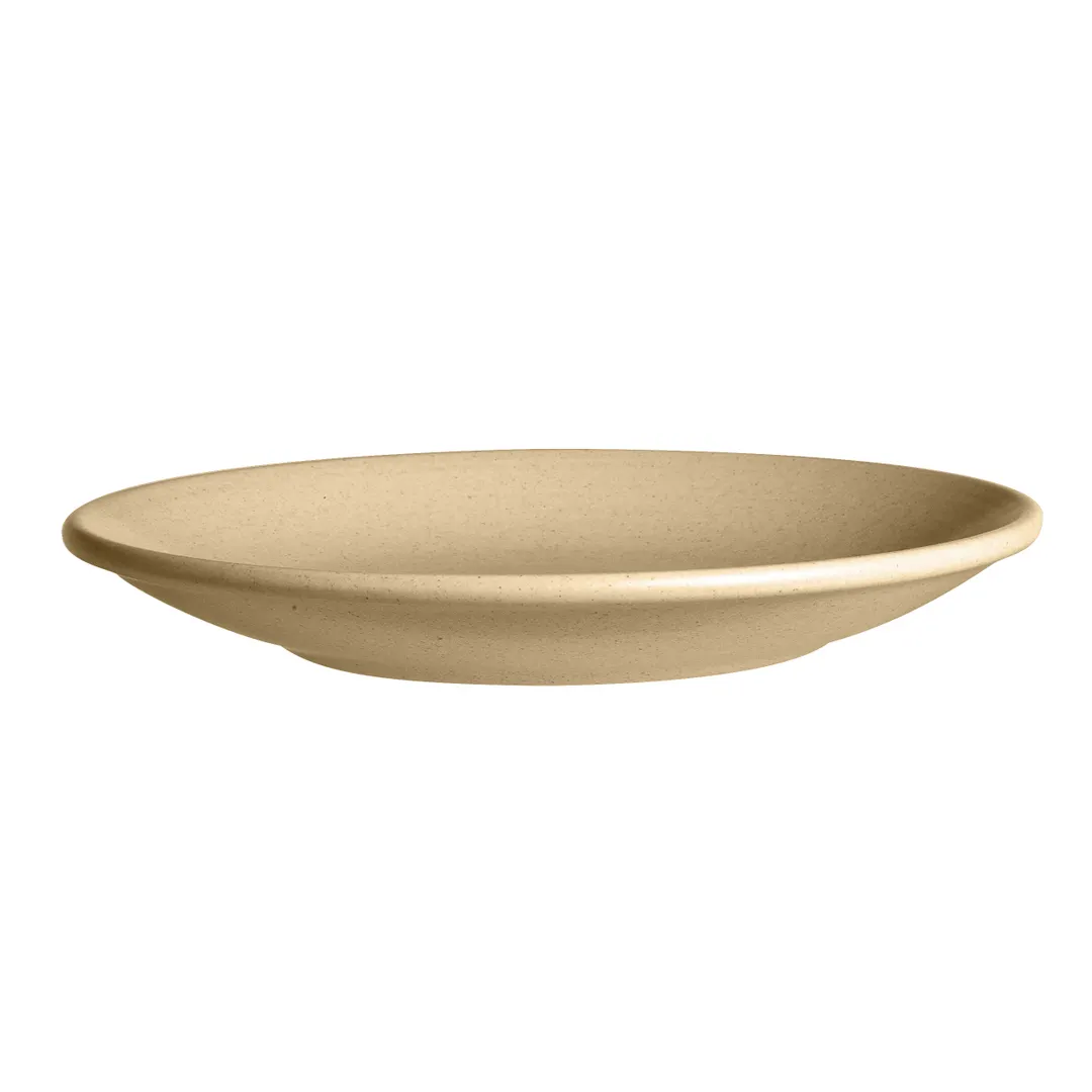 Steelite A920P092 6" Round Coupe Rim China Plate, Embossed Vitrified, Chena Sand Finish - 1 Dozen