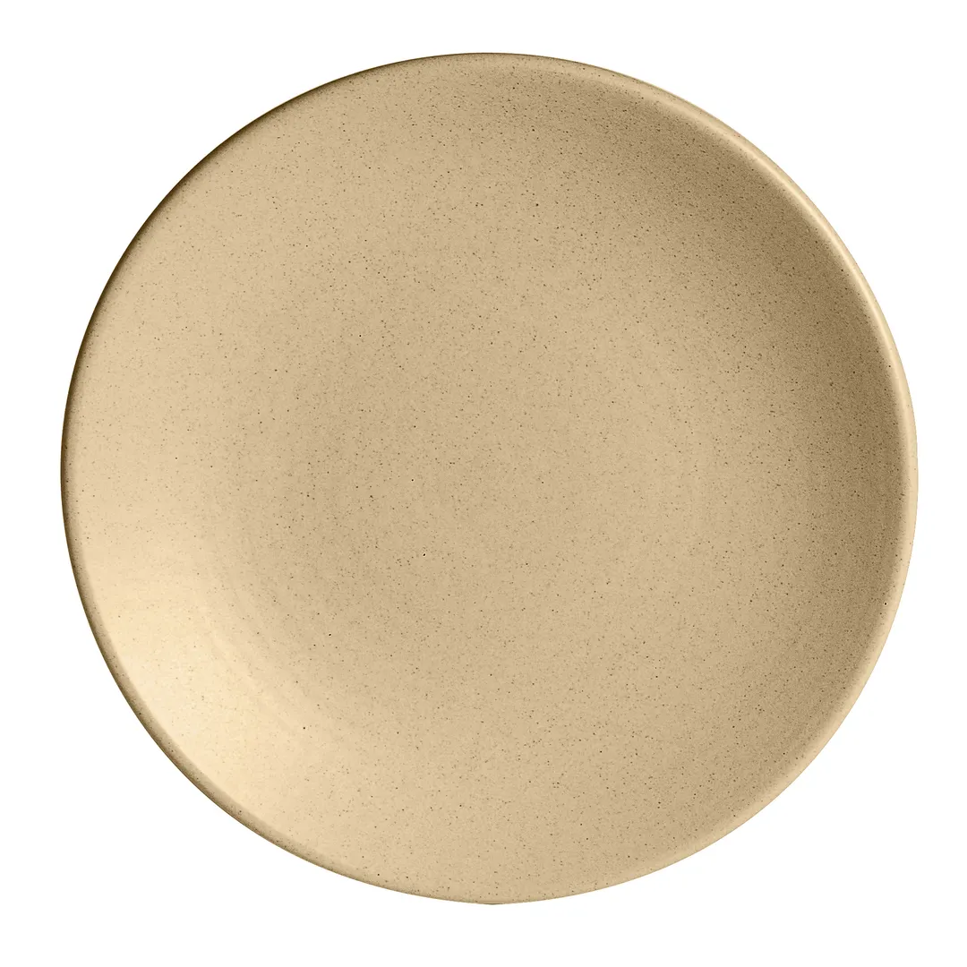 Steelite A920P092 6" Round Coupe Rim China Plate, Embossed Vitrified, Chena Sand Finish - 1 Dozen