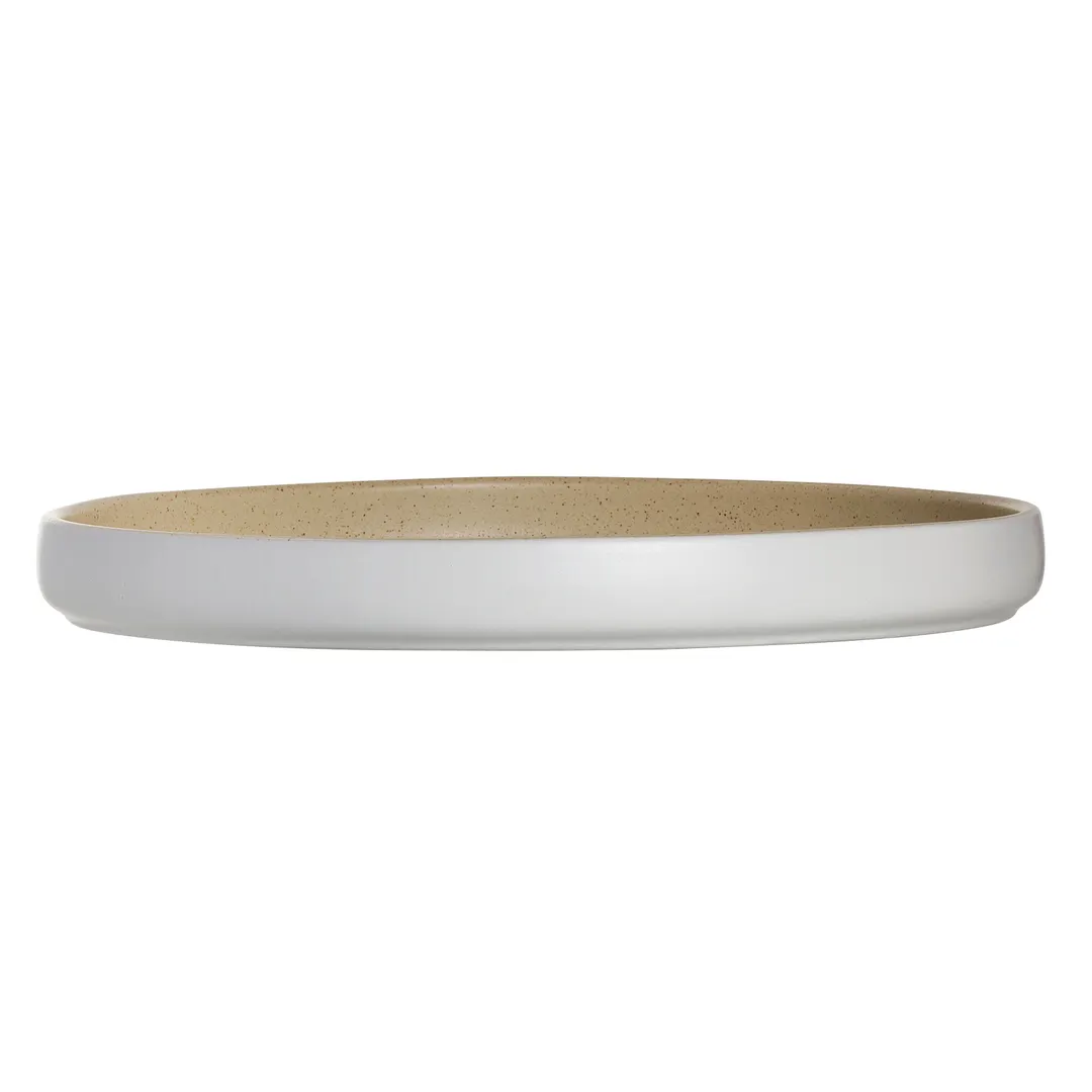 Steelite A922P258 - 9" Round Vitrified China Tray, Anfora Chena Matte White Finish - 1 Dozen