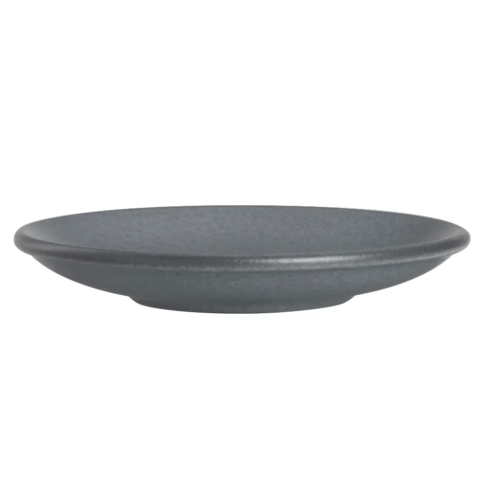 Steelite A941P092 - 6" Round Coupe Rim China Plate, Denali Matte Gray Finish - 1 Dozen