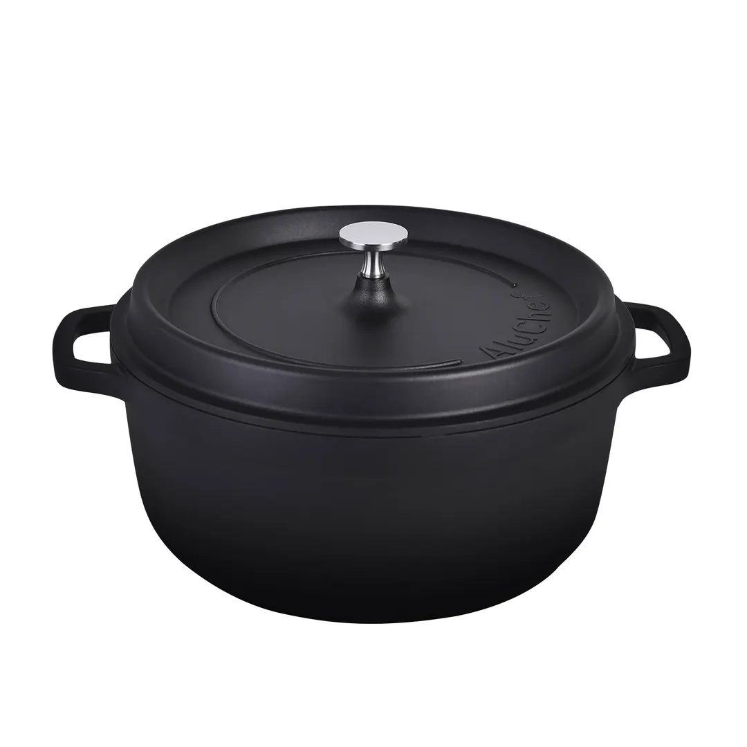 Steelite AP280011 Casserole Dish, 7 Qt 224 oz, 14" x 11.5" x 7.25", Black, SS Knob & Lid - 2/Case
