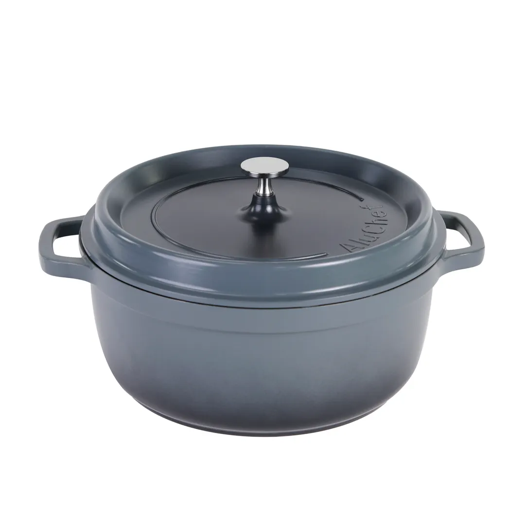Steelite AP280012 Casserole Dish, 7 qt 224 oz, 11.5" × 11.5" × 7.25" Gray Steel Knob & Lid, - 2/Case