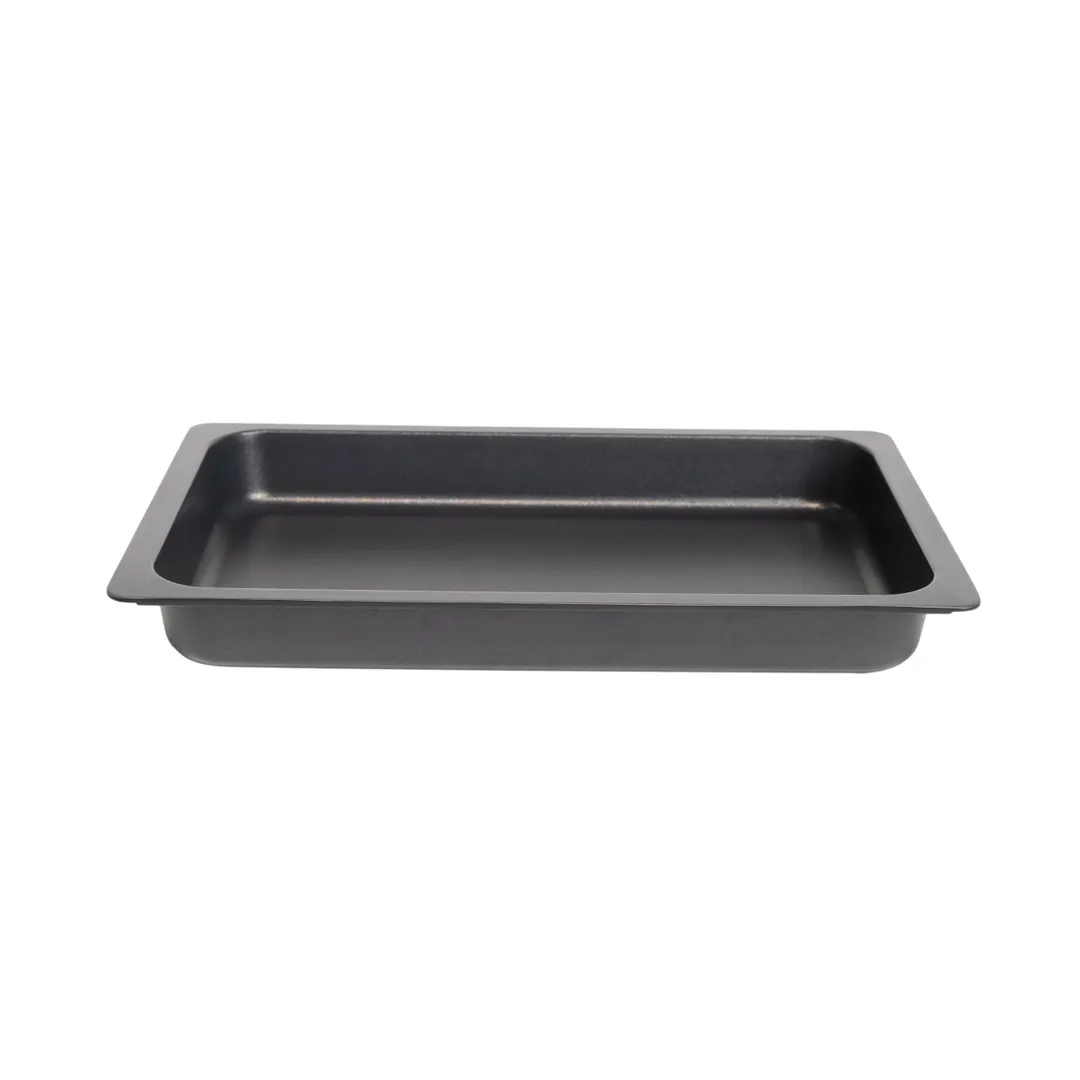 Steelite APGN111 Rectangular Pan, 9.0 Qt, 20.9" x 12.8" x 2.6", Mixed Material Matte Black - 4/Case