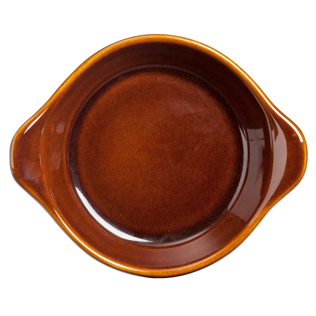 Steelite B008P176 - Au Gratin Dish, 8" x 6-5/8", 13-3/4 oz China Glazed, Double Handles - 1 Dozen