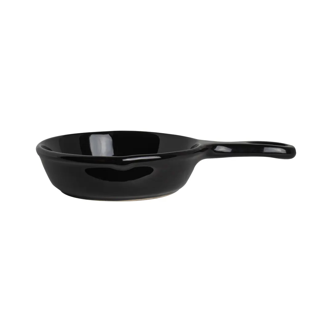 Steelite DCI217BK Skillet Server, 24 oz Black Ceramic, 11-5/8" L x 7-3/4" W x 2" H - 1 Dozen