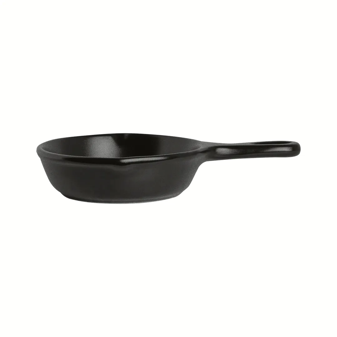 Steelite DCI217MB - 24 oz Ceramic Skillet Server Black, 11-5/8" L x 7-3/4" W x 2" H, 1 Dozen