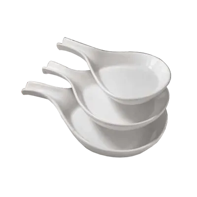 Steelite DCI23SW Skillet Server, 12 Oz White Ceramic, 10"L x 7¼"W x 1¼"H, Handle - 1 Dozen