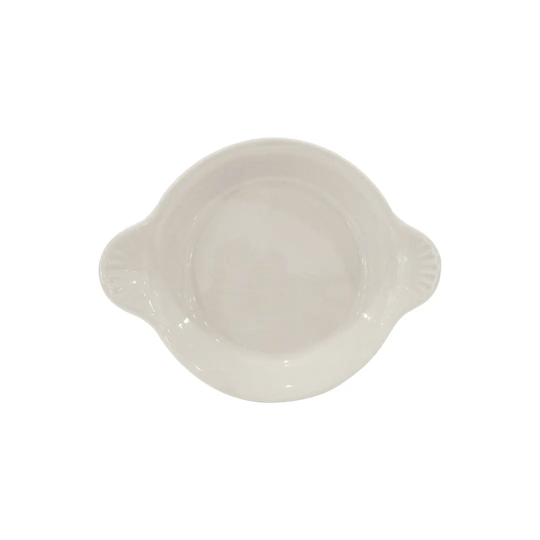 Steelite DCI433W - 8 oz White Round Ceramic Au Gratin Dish, 7½" L × 6" W × 1" H - 1 Dozen
