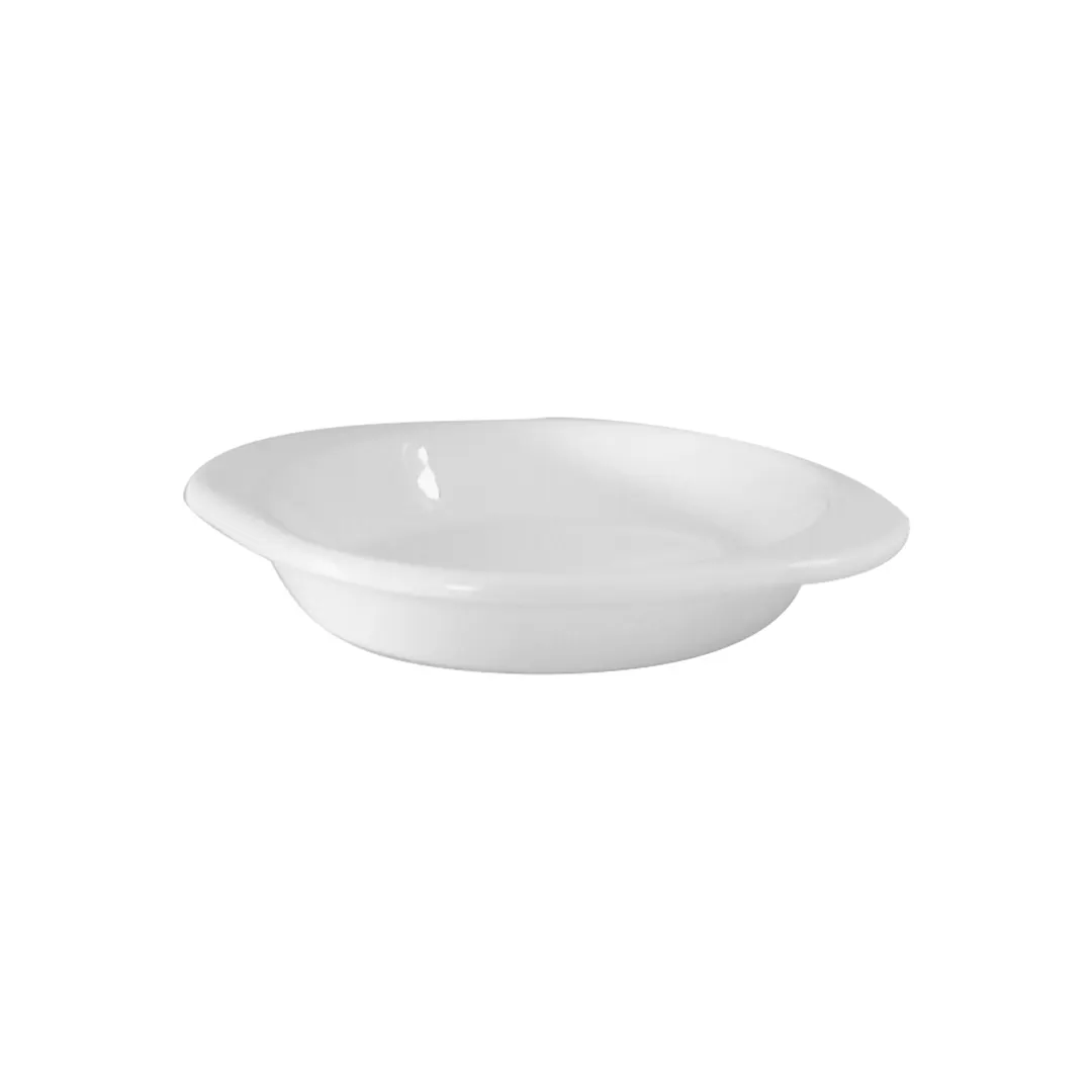Steelite DCI924UW - White Ceramic Au Gratin Dish, 12 Oz, 8½" L x 7" W x 1⅛" H, Lead‑Free - 1 Dozen