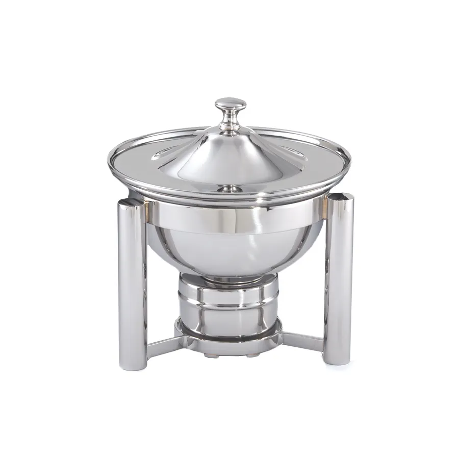 Steelite DW01QWSS Chafer, 1 Qt Stainless Steel, 9.25"W x 9.25"D x 9.0"H, Lift‑Off Cover, Canned Heat