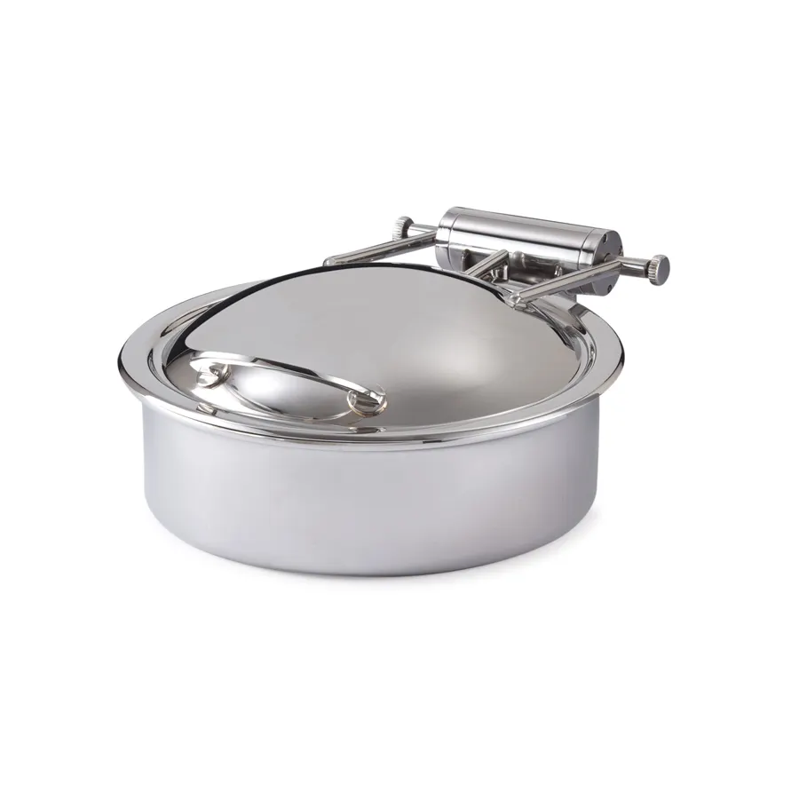 Steelite DW04WGHSS Induction Chafer, 4 Qt, 12.5" W X 15.5" D X 5.75" H, 18/10 Stainless Hinged Cover
