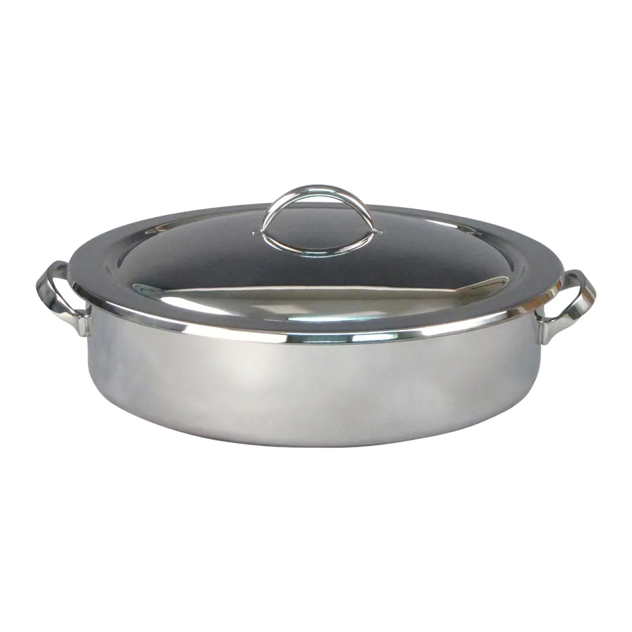 Steelite DW06DG8SS 8 Qt (2 Gal) Chafing Dish, 17.5"W x15.5"D x6.5"H, 18/10 Steel, Induction‑Ready