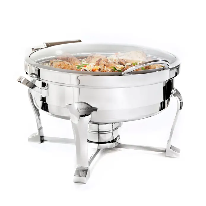 Steelite DW06DH7SS 2‑Gal Chafing Dish, 18.5"W x 16.0"D x 12.0"H, 8 qt, Steel Cover, Induction‑Ready