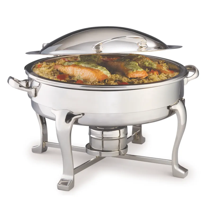 Steelite DW06DHSS Chafer, 2‑Gal 8 qt Steel, 18.5"W x 16.0"D x 12.0"H, Cover, Induction Ready