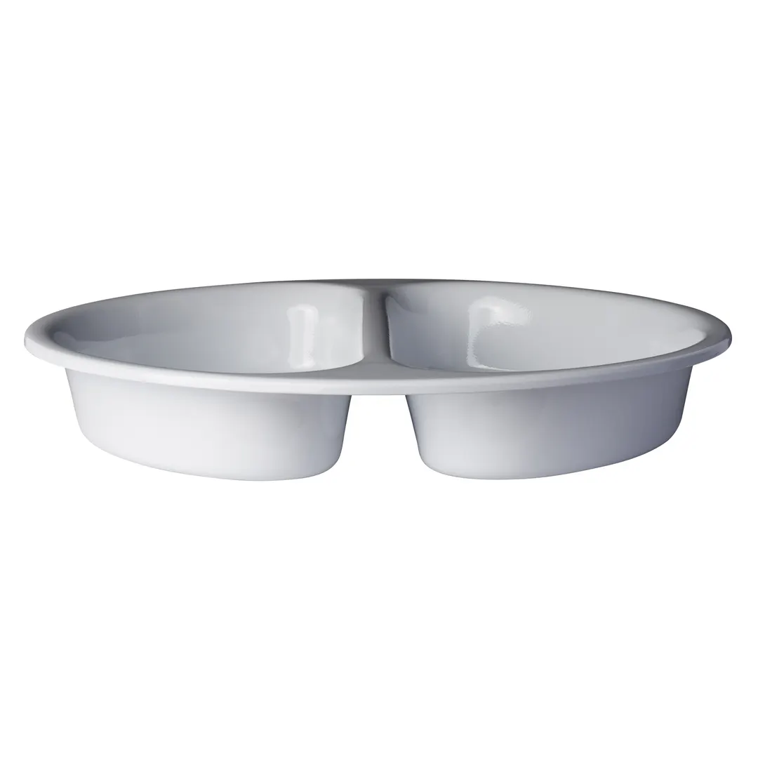 Steelite DW06RFP2WT - Round Food Pan, 5-8 Quart (1-1/4-2 Gallon) 18/10 Steel, White Powder-Coat