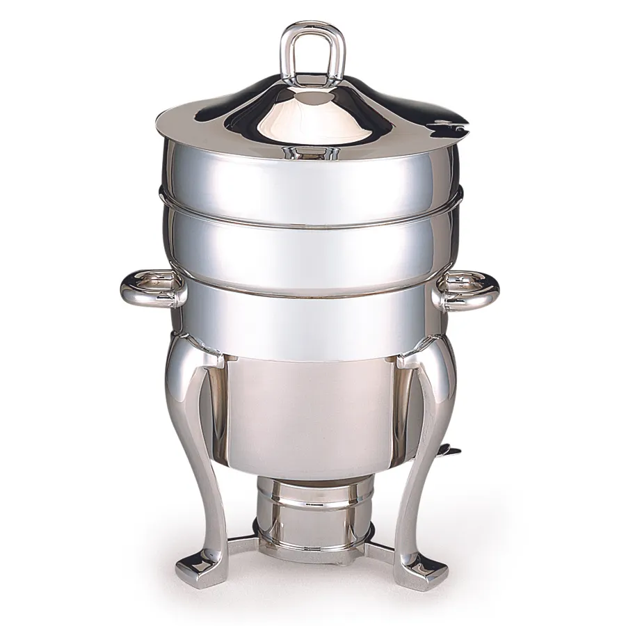 Steelite DW06SDSS Soup Chafer Marmite, 6‑Quart 11.75"W x 10.25"D x 19.5"H 18/10 Steel Lift‑Off Cover