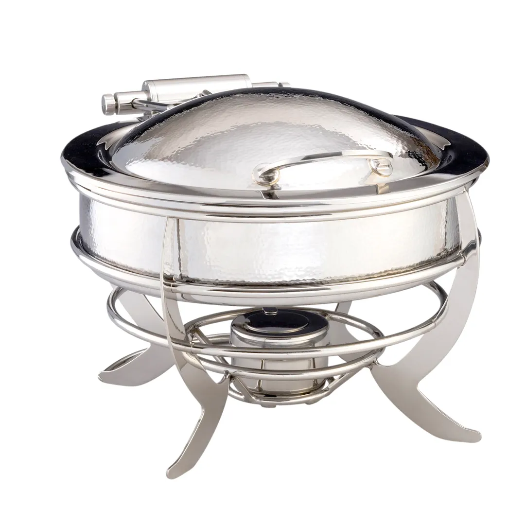 Steelite DW06UHMSS Chafer 2‑Gal (8 qt) Round 18.25"W x 15.75"D x 12.5"H Cover Induction‑Ready Canned