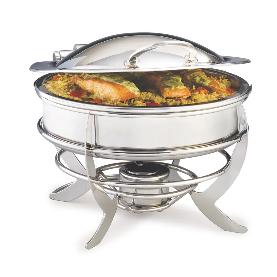 Steelite DW06UHSS Chafer, 2‑Gal (8 qt) Stainless, 18.25"W×15.75"D×12.5"H, Cover, Induction Ready