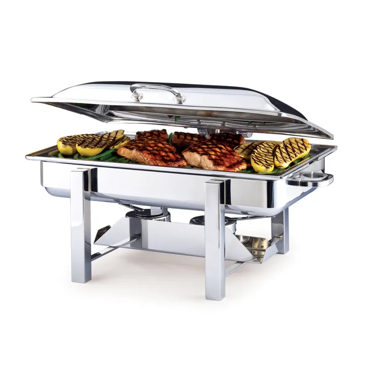 Steelite DW08QKHSS Chafer, 8‑Quart Stainless Steel, 24.25"W x 14.75"D x 12"H, Cover, Induction