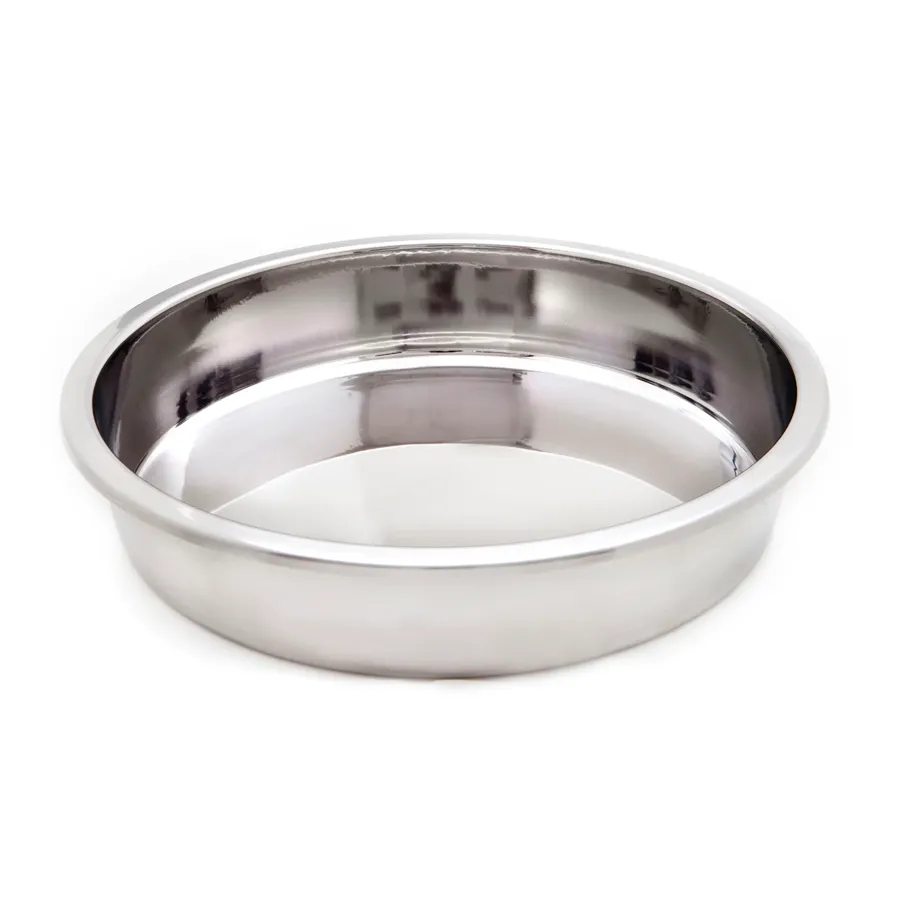 Steelite DW64RFP Chafing Pan, 4.0 Qt Round, 11.875" W x 11.875" D x 2.75" H, 18/10 Stainless Steel