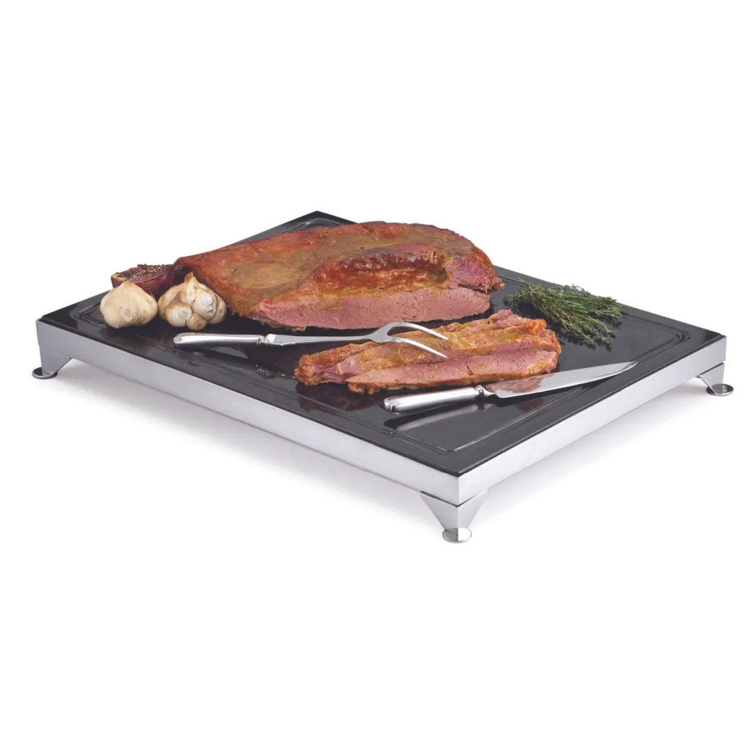 Steelite DW724GBG Carving Board, 24"W x 18"D x 0.75"H, Mixed Materials, Black Finish, DW Haber Series