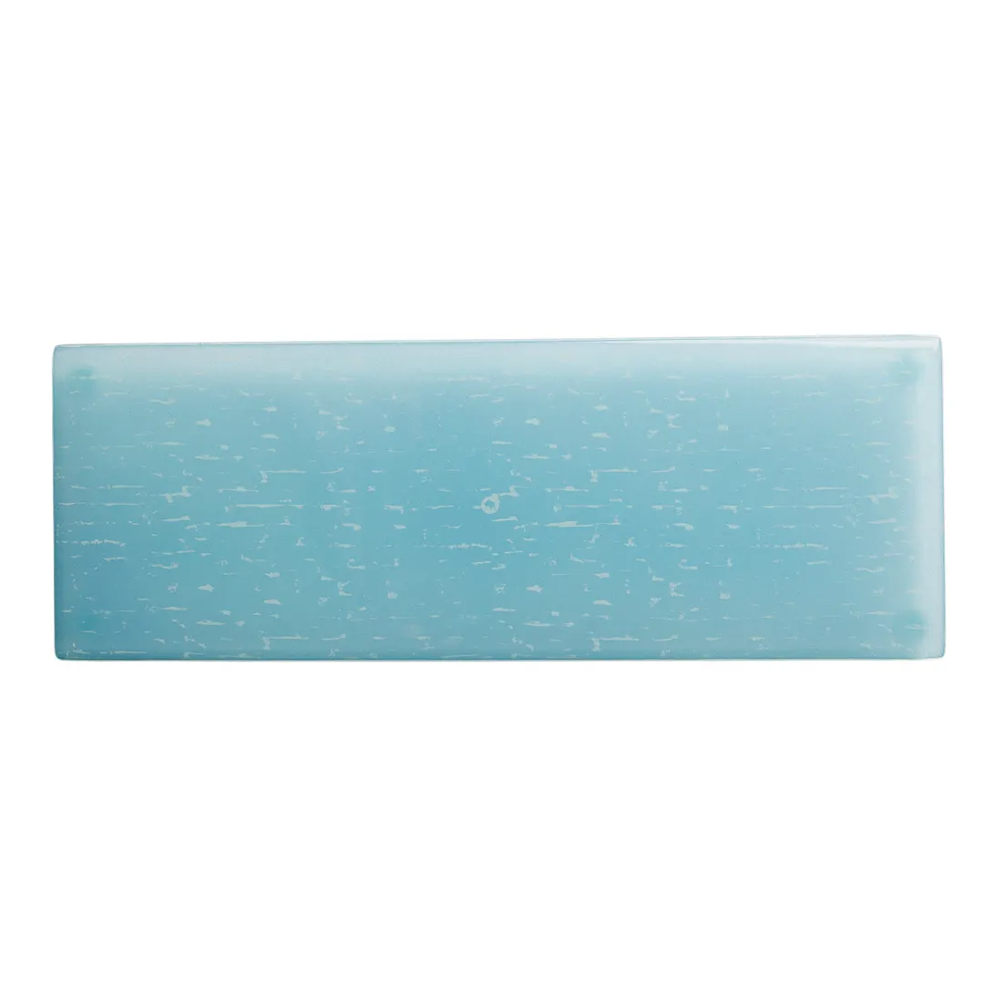 Steelite GS196671 - Footed Serving Board, 19.75" x 7.125" x 0.875" H, Glass Dusk Blue Cream - 2/Case