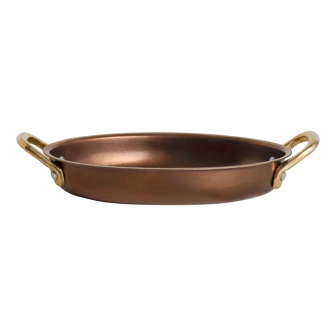 Steelite GWSSD16CV - Oval Casserole Dish, 8" x 4.75" x 1" (12 oz), Stainless Steel Finish - 6/Case