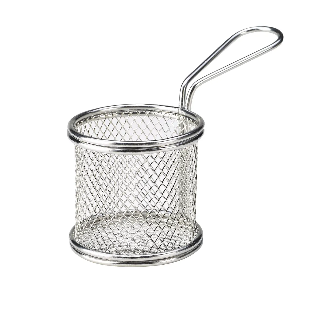 Steelite GWSVBR09 Fry Basket, 6.75" x 3.625" x 5.625", Stainless Steel, Dishwasher Safe - 6/Case