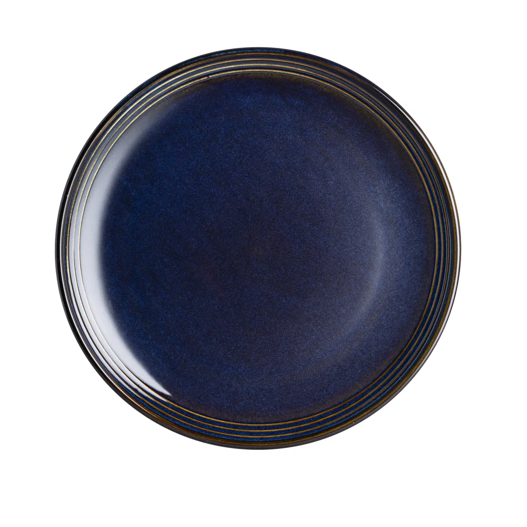 Steelite HL13109026 Flipside Indigo China Plate, 10.5" Round, Dishwasher & Oven Safe 500°F - 1 Dozen