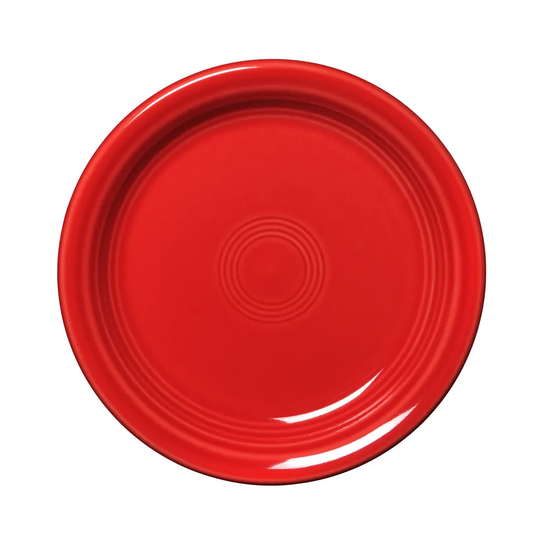 Steelite HL1461326 6.625" Round Scarlet China Medium Rim Plate, Oven Safe to 425°F - 1 Dozen