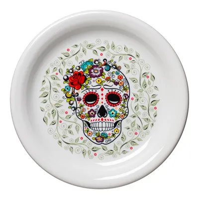 Steelite HL146141823 Appetizer Plate, 6-5/8" Round Homer Skull And Vine® Sugar China - 1 Dozen