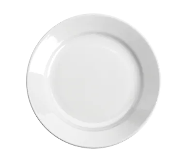 Steelite HL20110000 - 6-1/4" Round China Plate, Arctic White, Rolled Edge - 1 Dozen