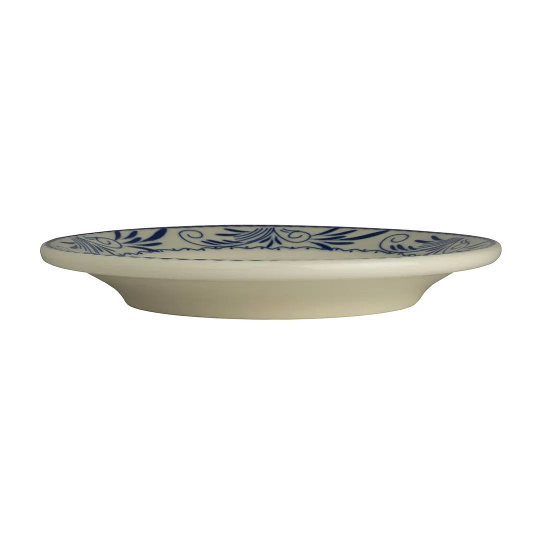 Steelite HL20241008 China Plate - 6.63" Round Rolled Edge, White Homer Ivory Blue Mex - 1 Dozen