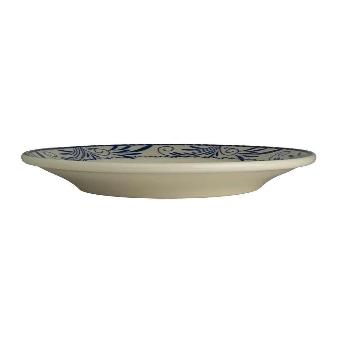 Steelite HL20441008 - 8.25" Round Rolled Edge China Plate, White, Homer, Ivory, Blue Mex - 1 Dozen