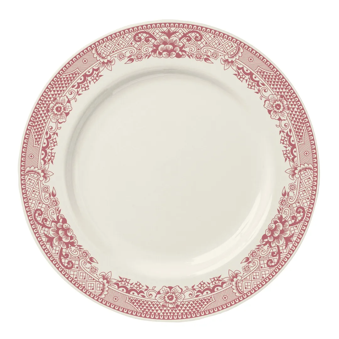 Steelite HL20563923 - 9" Rolled Edge Round China Plate, Coupe Rim Rose Finish - 1 Dozen
