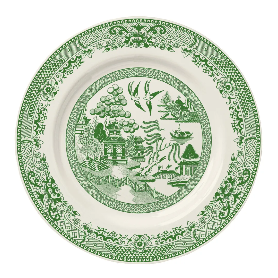 Steelite HL20863895 - 11.125" Willow Green Rolled Edge Round China Plate - 1 Dozen