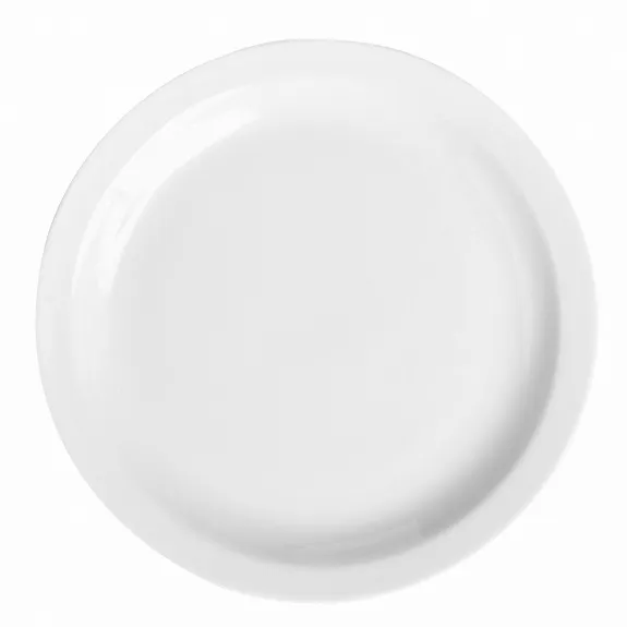 Steelite HL21210000 Homer Arctic White 6.5" Round China Plate With Narrow Rim - 1 Dozen