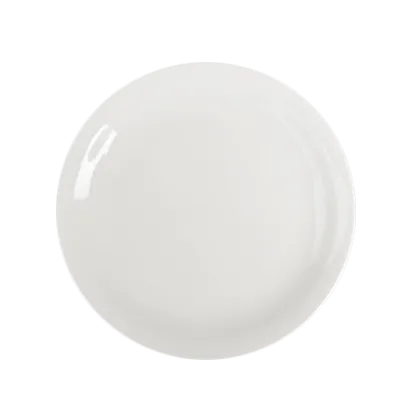 Steelite HL22400 - 9" Round China Dinner Plate, Narrow Rim, Undecorated Homer, Porcelain, 1 Dozen