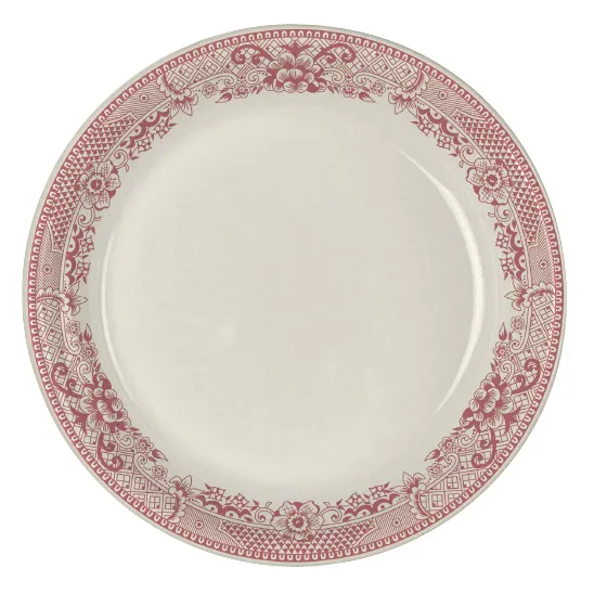 Steelite HL30463923 Coupe Rim 6.5" Round China Plate, Willow Rim Rose Finish - 1 Dozen