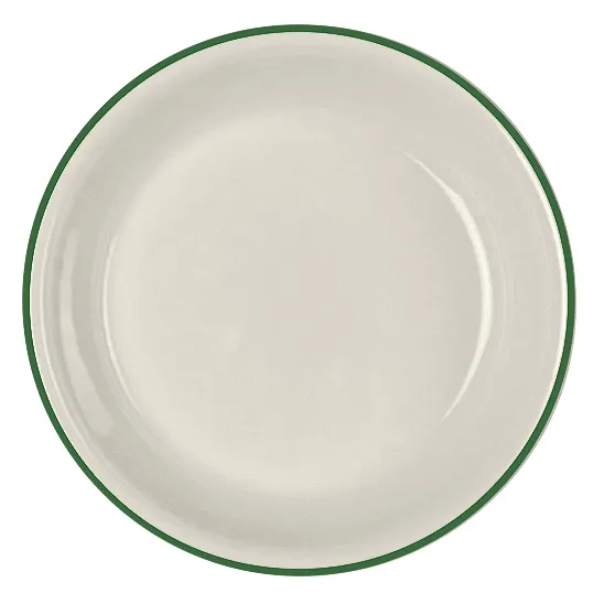 Steelite HL30663930 Coupe Rim Round China Plate, 8.25" Empire Green Line - 1 Dozen