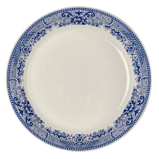 Steelite HL31063924 - Coupe Round China Plate, 10.375" x 1.75" Willow Rim Blue, Coupe Rim - 1 Dozen