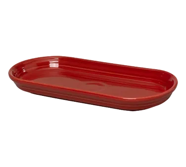 Steelite HL412326 - Scarlet Oblong China Bread Tray 11.875" x 5.625" Oven Safe 425°F - 6/Case