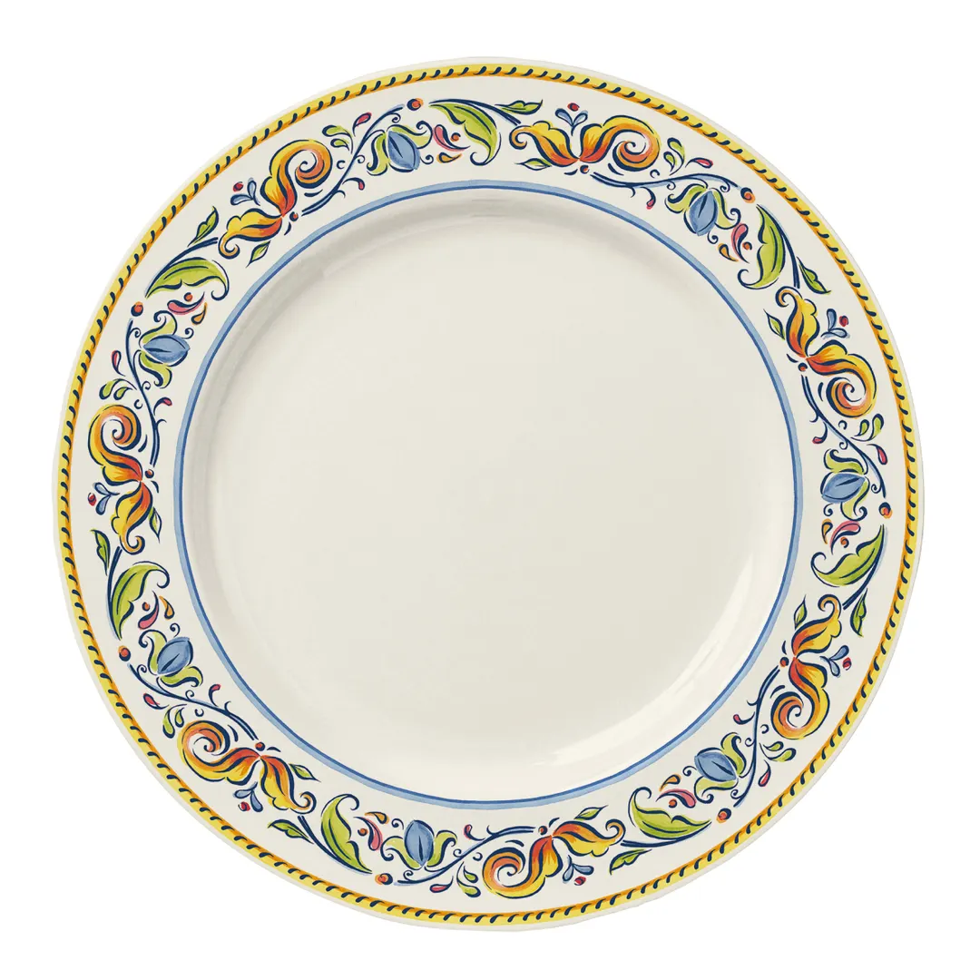 Steelite HL44463907 Rolled Edge Round China Plate, 10.625" Diameter, Premium Dinnerware, 1 Dozen