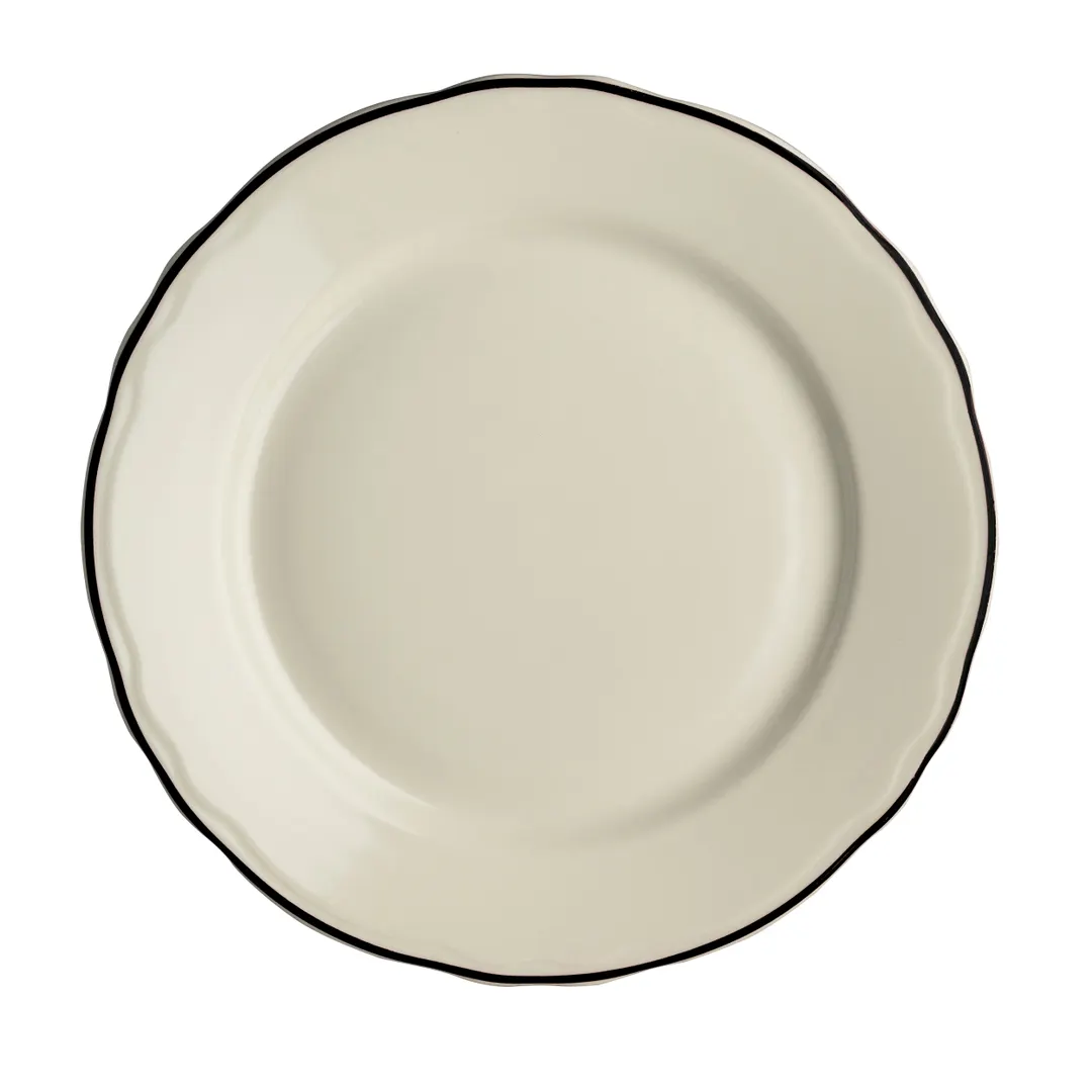 Steelite HL54000 - 5.5" Round China Plate, Scalloped Edge, Dishwasher/Oven Safe to 500°F - 36/Case