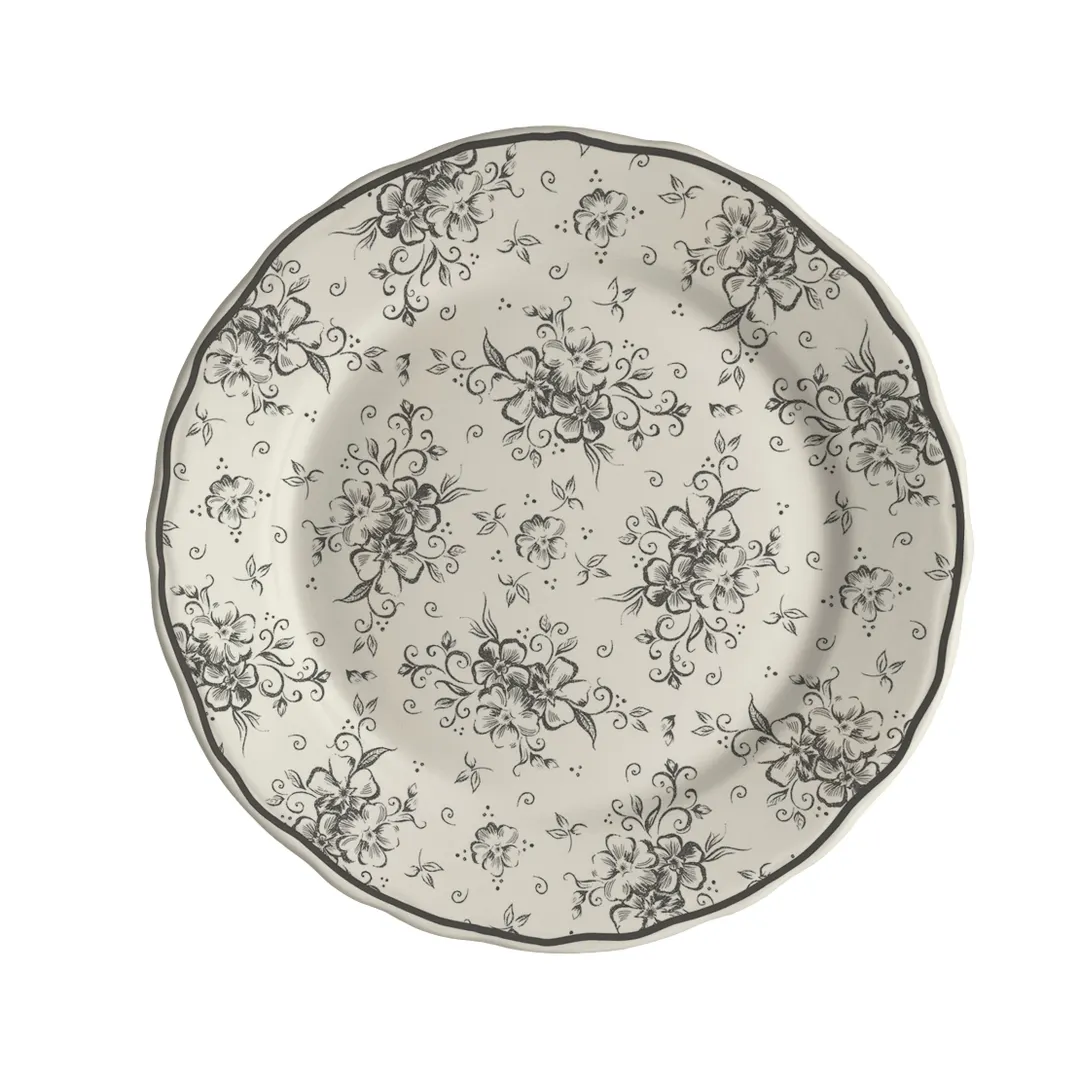 Steelite HL54263887 - 7.25" Round Slate China Plate, Carolyn, Dishwasher & Oven Safe - 36/Case